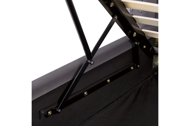 Säng med förvaring Lubbon - Grå, Silver, 140x200 cm - Möbler - Säng - Säng med förvaring