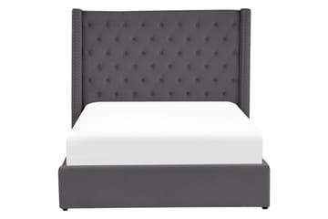 Säng med förvaring Lubbon - Grå, Silver, 140x200 cm - Möbler - Säng - Säng med förvaring