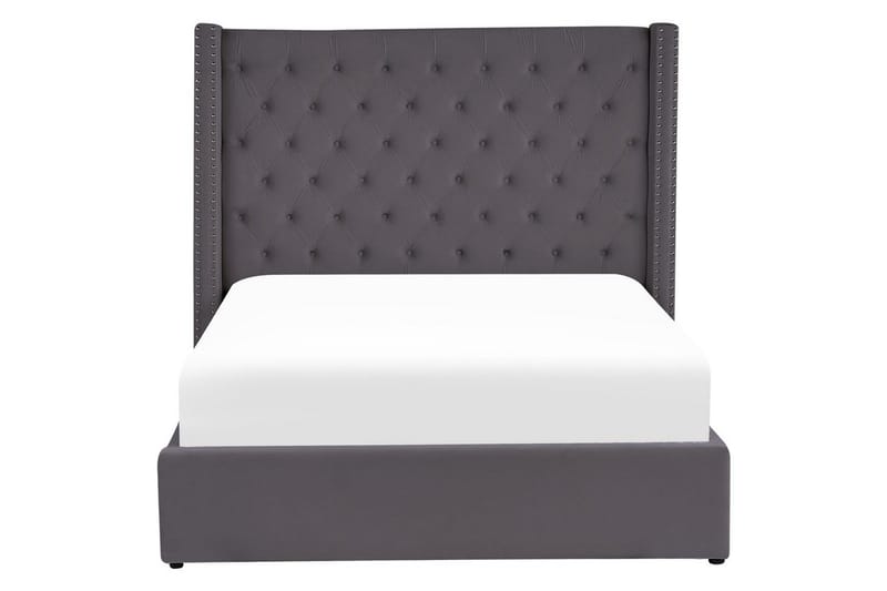 Säng med förvaring Lubbon - Grå, Silver, 140x200 cm - Möbler - Säng - Säng med förvaring