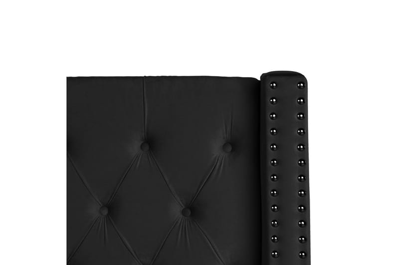 Säng med förvaring Lubbon - Svart, Silver, 160x200 cm - Möbler - Säng - Säng med förvaring