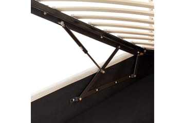 Säng med förvaring Metz - Beige, Silver/Sammet, 90x200 cm - Möbler - Säng - Säng med förvaring