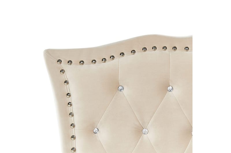 Säng med förvaring Metz - Beige, Silver/Sammet, 90x200 cm - Möbler - Säng - Säng med förvaring