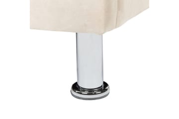 Säng med förvaring Metz - Beige, Silver/Sammet, 90x200 cm - Möbler - Säng - Säng med förvaring