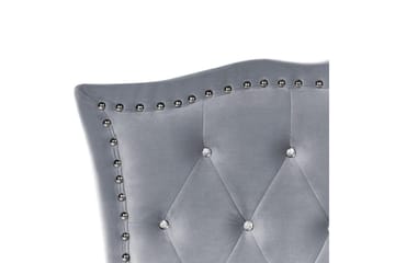 Säng med förvaring Metz - Grå, Silver/Sammet, 90x200 cm - Möbler - Säng - Säng med förvaring