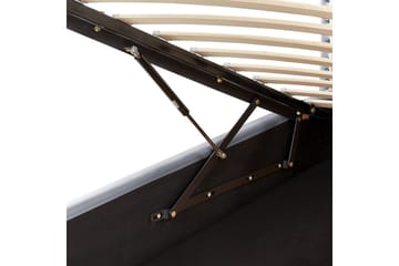 Säng med förvaring Metz - Grå, Silver/Sammet, 90x200 cm - Möbler - Säng - Säng med förvaring