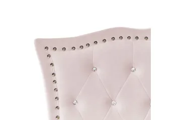 Säng med förvaring Metz - Rosa, Silver/Sammet, 90x200 cm - Möbler - Säng - Säng med förvaring