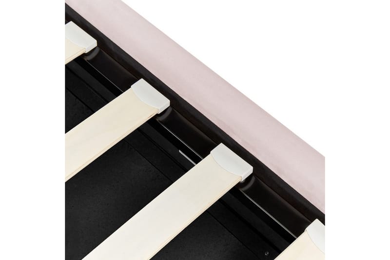 Säng med förvaring Metz - Rosa, Silver/Sammet, 90x200 cm - Möbler - Säng - Säng med förvaring