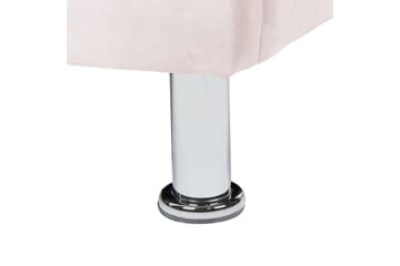 Säng med förvaring Metz - Rosa, Silver/Sammet, 90x200 cm - Möbler - Säng - Säng med förvaring