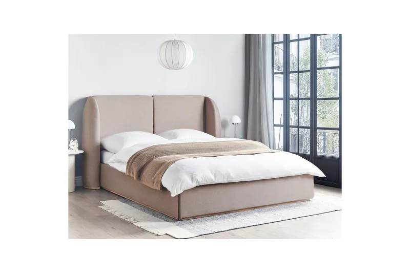 Säng med förvaring Monestier - Beige, 160x200 cm - Möbler - Säng - Säng med förvaring