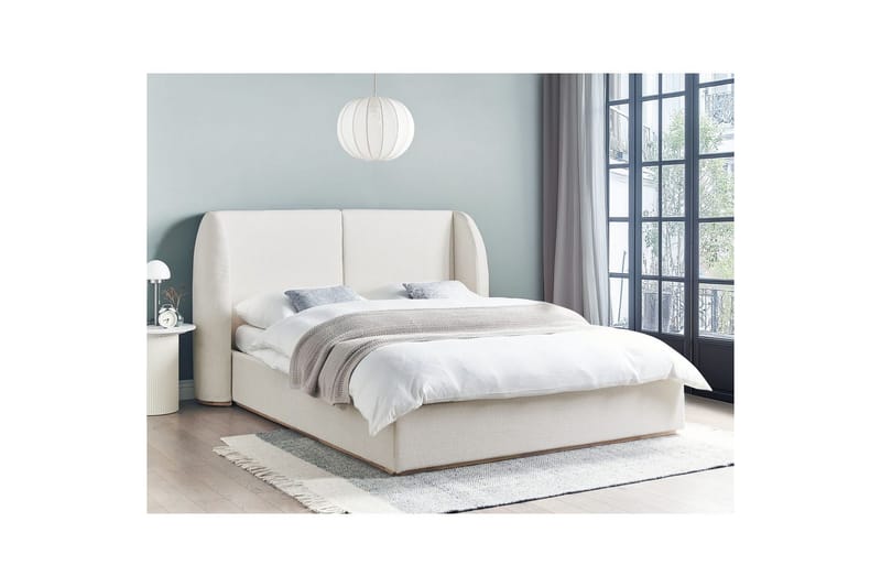 Säng med förvaring Monestier - Vit, 160x200 cm - Möbler - Säng - Säng med förvaring
