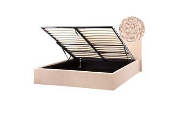 Säng med förvaring Orbey - Beige, 140x200 cm - Möbler - Säng - Säng med förvaring