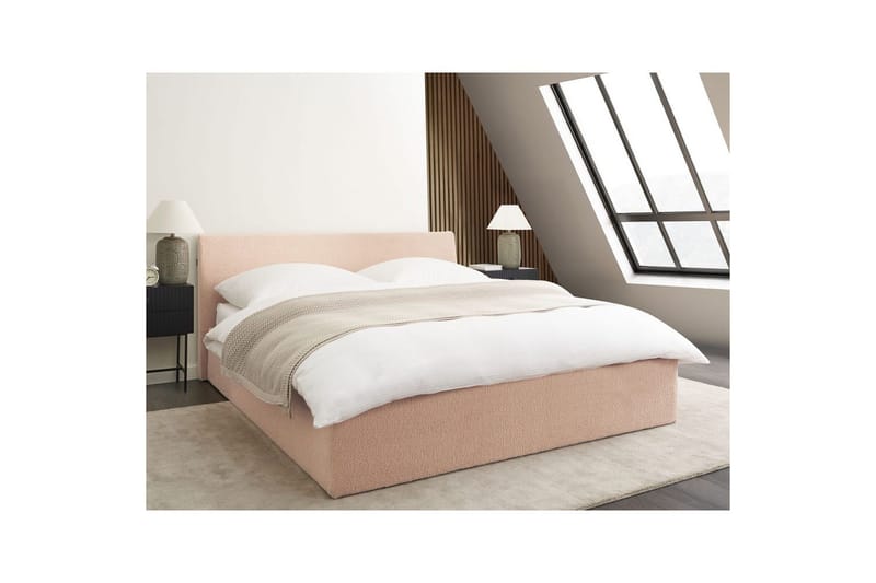Säng med förvaring Orbey - Beige, 160x200 cm - Möbler - Säng - Säng med förvaring
