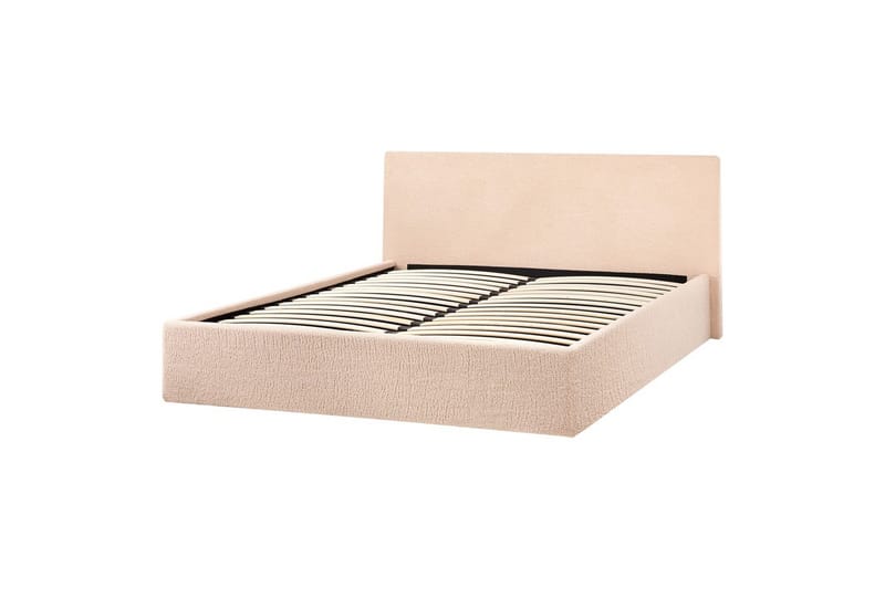 Säng med förvaring Orbey - Beige, 160x200 cm - Möbler - Säng - Säng med förvaring