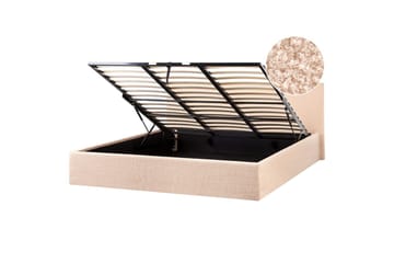 Säng med förvaring Orbey - Beige, 180x200 cm - Möbler - Säng - Säng med förvaring