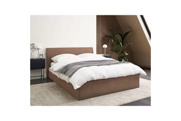 Säng med förvaring Orbey - Brun, 140x200 cm - Möbler - Säng - Säng med förvaring