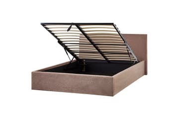 Säng med förvaring Orbey - Brun, 140x200 cm - Möbler - Säng - Säng med förvaring