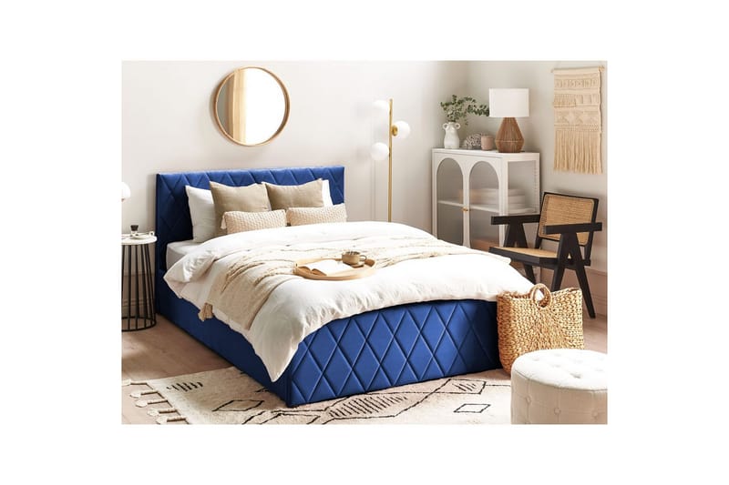 Säng med förvaring Rochefort - Blå, 140x200 cm - Möbler - Säng - Säng med förvaring