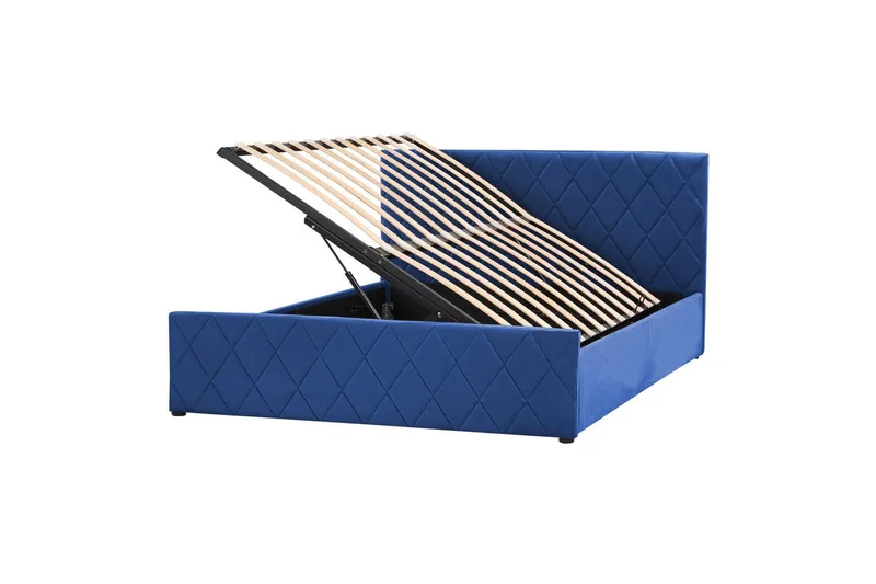 Säng med förvaring Rochefort, Blå, 140x200 cm