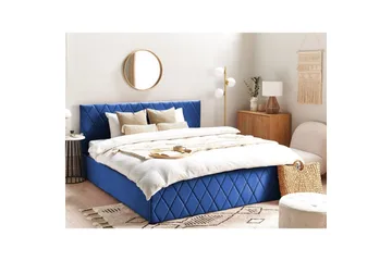 Säng med förvaring Rochefort - Blå, 180x200 cm - Möbler - Säng - Säng med förvaring