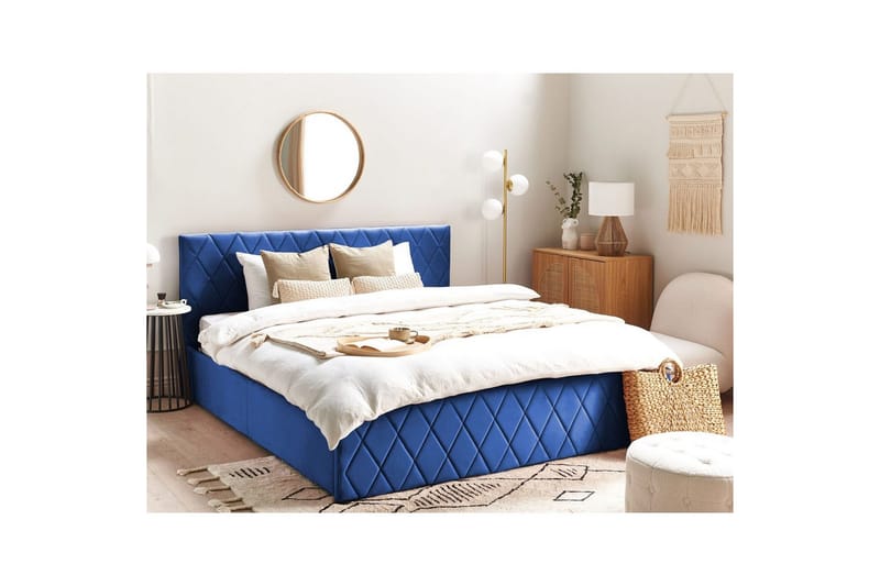 Säng med förvaring Rochefort - Blå, 180x200 cm - Möbler - Säng - Säng med förvaring