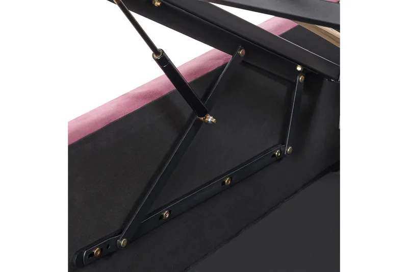 Säng med förvaring Rochefort - Rosa, 140x200 cm - Möbler - Säng - Säng med förvaring