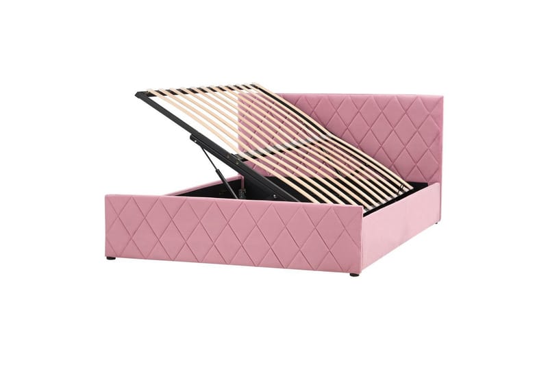 Säng med förvaring Rochefort, Rosa, 140x200 cm