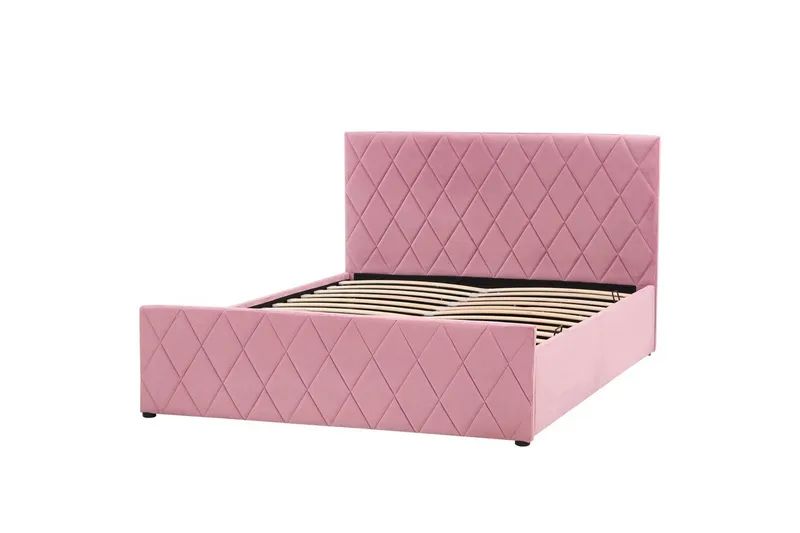Säng med förvaring Rochefort - Rosa, 140x200 cm - Möbler - Säng - Säng med förvaring