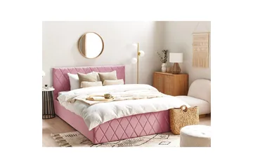 Säng med förvaring Rochefort - Rosa, 160x200 cm - Möbler - Säng - Säng med förvaring