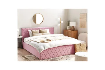 Säng med förvaring Rochefort - Rosa, 180x200 cm - Möbler - Säng - Säng med förvaring