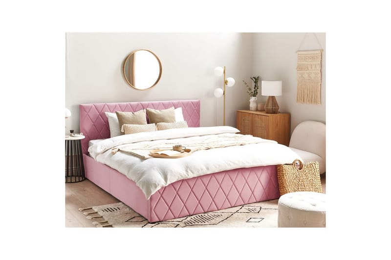 Säng med förvaring Rochefort - Rosa, 180x200 cm - Möbler - Säng - Säng med förvaring