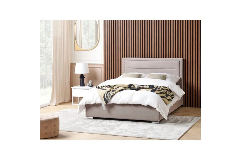 Säng med förvaring Rouen - Taupe, 140x200 cm - Möbler - Säng - Säng med förvaring