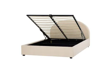 Säng med förvaring Vaucluse - Beige/Bouclé, 140x200 cm - Möbler - Säng - Säng med förvaring