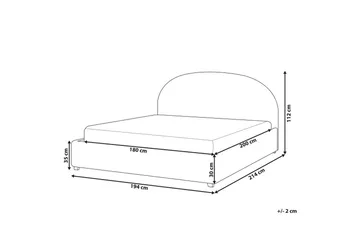 Säng med förvaring Vaucluse - Beige/Bouclé, 180x200 cm - Möbler - Säng - Säng med förvaring