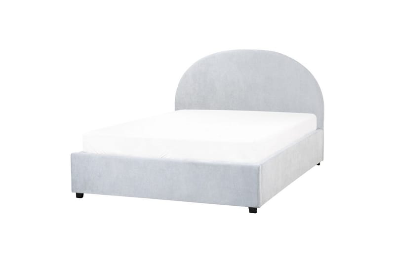 Säng med förvaring Vaucluse - Ljusblå/Polyester, 140x200 cm - Möbler - Säng - Säng med förvaring