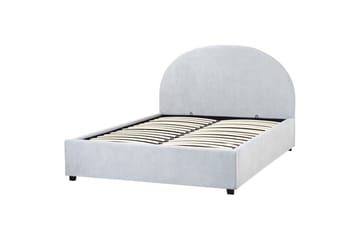 Säng med förvaring Vaucluse - Ljusblå/Polyester, 140x200 cm - Möbler - Säng - Säng med förvaring