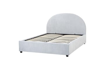 Säng med förvaring Vaucluse - Ljusblå/Polyester, 140x200 cm - Möbler - Säng - Säng med förvaring