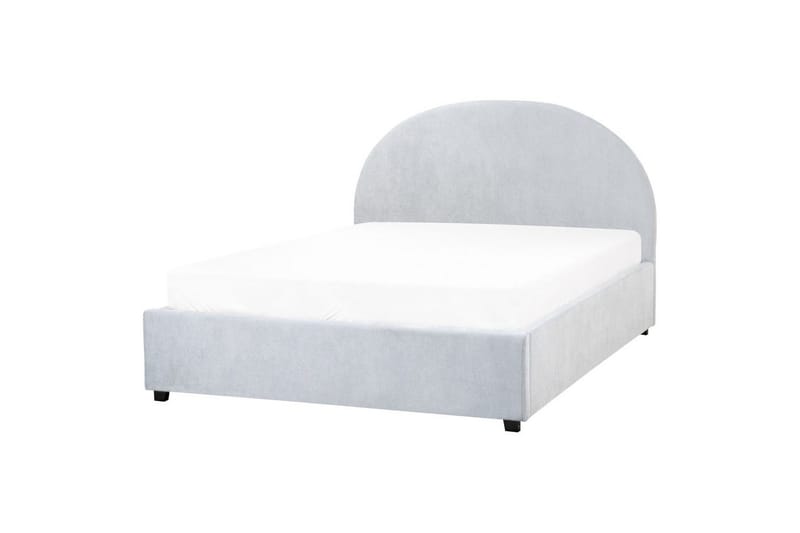 Säng med förvaring Vaucluse - Ljusblå/Polyester, 140x200 cm - Möbler - Säng - Säng med förvaring