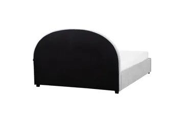 Säng med förvaring Vaucluse - Ljusblå/Polyester, 160x200 cm - Möbler - Säng - Säng med förvaring