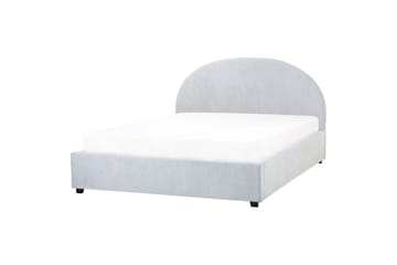 Säng med förvaring Vaucluse - Ljusblå/Polyester, 160x200 cm - Möbler - Säng - Säng med förvaring