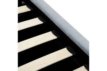 Säng med förvaring Vaucluse - Ljusblå/Polyester, 160x200 cm - Möbler - Säng - Säng med förvaring