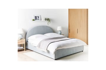 Säng med förvaring Vaucluse - Ljusblå/Polyester, 160x200 cm - Möbler - Säng - Säng med förvaring