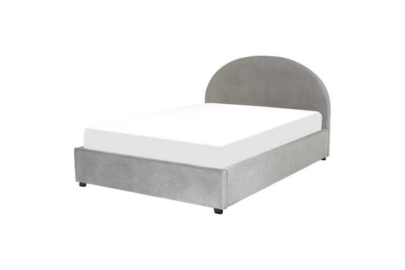 Säng med förvaring Vaucluse - Ljusgrå/Sammet, 160x200 cm - Möbler - Säng - Säng med förvaring