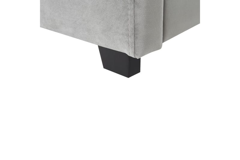 Säng med förvaring Vaucluse - Ljusgrå/Sammet, 160x200 cm - Möbler - Säng - Säng med förvaring