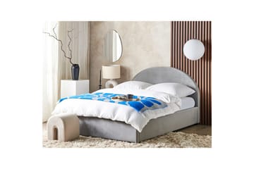 Säng med förvaring Vaucluse - Ljusgrå/Sammet, 160x200 cm - Möbler - Säng - Säng med förvaring