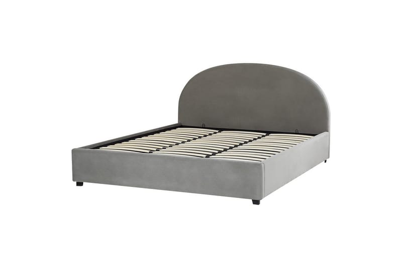 Säng med förvaring Vaucluse - Ljusgrå/Sammet, 180x200 cm - Möbler - Säng - Säng med förvaring