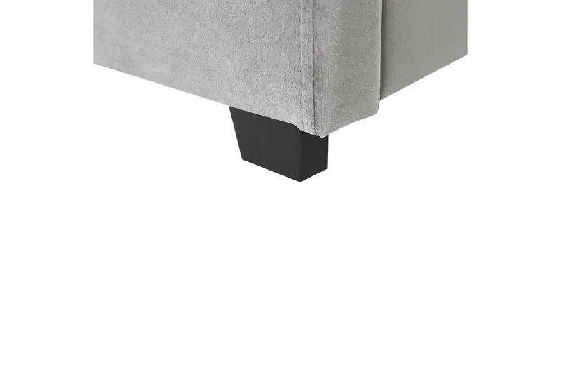 Säng med förvaring Vaucluse - Ljusgrå/Sammet, 180x200 cm - Möbler - Säng - Säng med förvaring