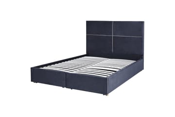 Säng med förvaring Vernoyes - Svart, guld, 160x200 cm - Möbler - Säng - Säng med förvaring