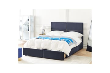 Säng med förvaring Vernoyes - Svart, guld, 160x200 cm - Möbler - Säng - Säng med förvaring