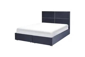 Säng med förvaring Vernoyes - Svart, guld, 180x200 cm - Möbler - Säng - Säng med förvaring