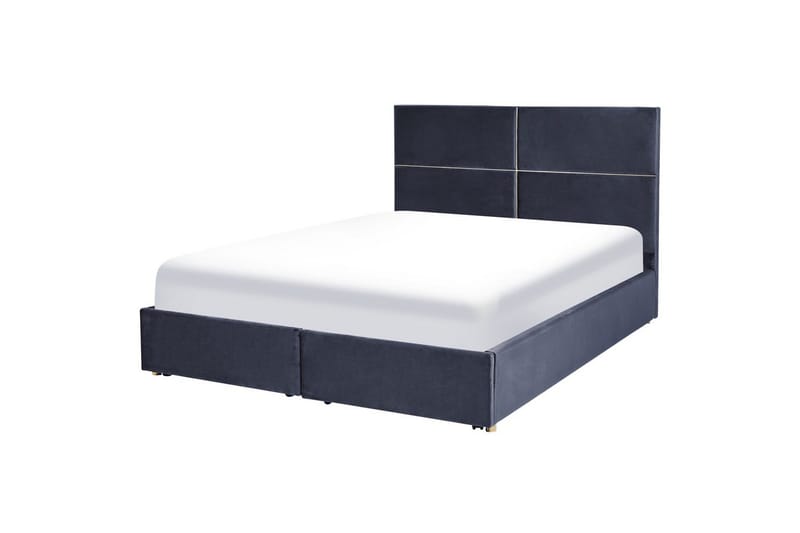 Säng med förvaring Vernoyes - Svart, guld, 180x200 cm - Möbler - Säng - Säng med förvaring